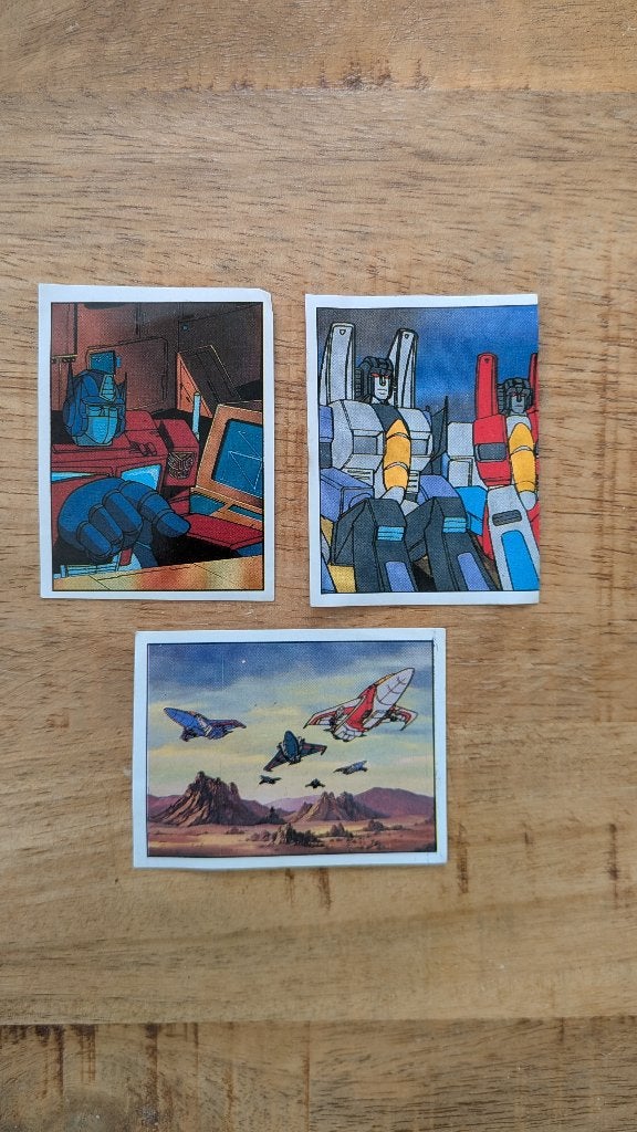 Transformers 1986 Panini stickers lot G1 vintage, Ophalen of Verzenden