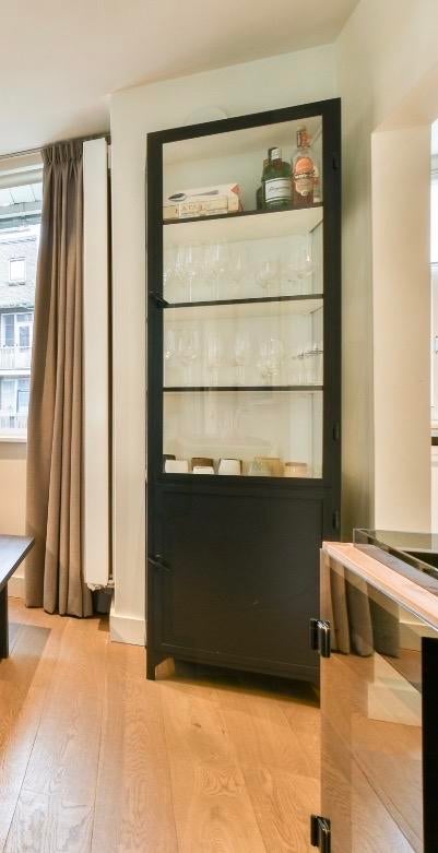 Apothekerskast zwart/grijs staal, Ophalen, Gebruikt, 200 cm of meer, 50 tot 100 cm