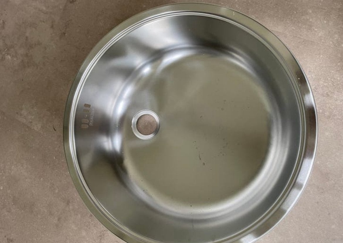 Super mooie ronde RVS spoelbak wasbak van Franke!, Zo goed als nieuw, Minder dan 100 cm, 25 tot 50 cm, 50 tot 100 cm