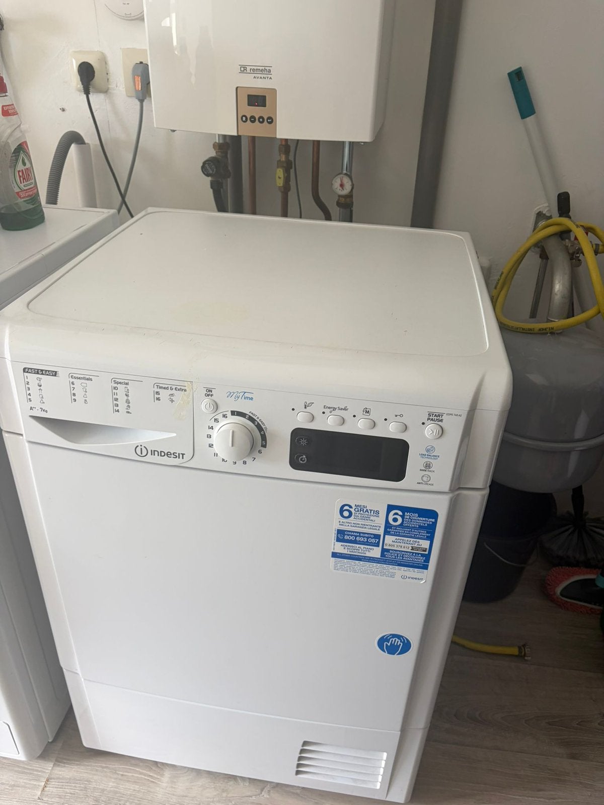 Indesit condens droger (energielabel A++), Witgoed en Apparatuur, Ophalen, 6 tot 8 kg, Gebruikt, 85 tot 90 cm