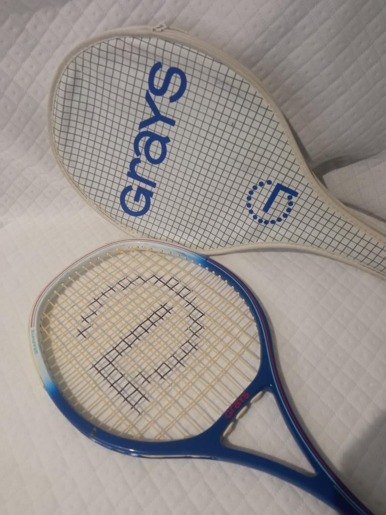 Grays Vintage houten tennisracket Cambridge+ hoesje, Sport en Fitness, Verzenden, Racket, Overige merken