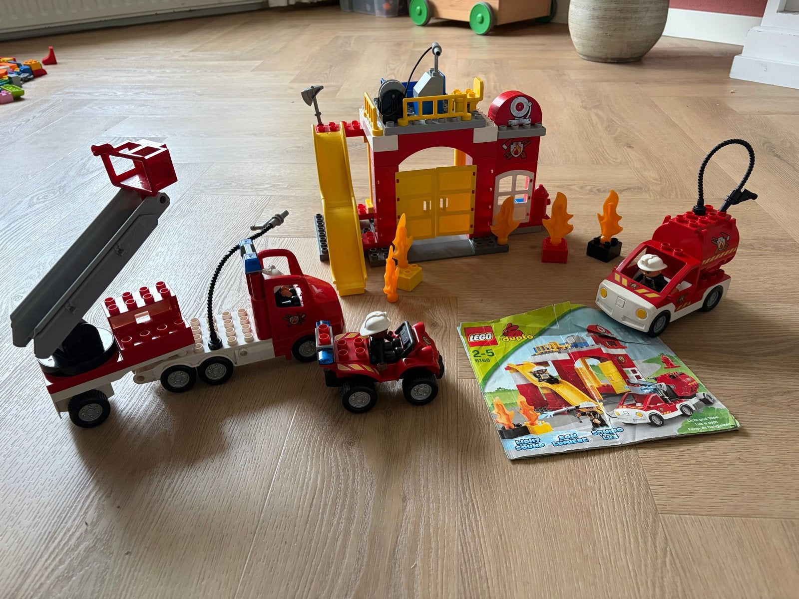 Lego Duplo Brandweerkazerne en Voertuigen Set, Ophalen, Lego, Complete set, Inclusief instructies