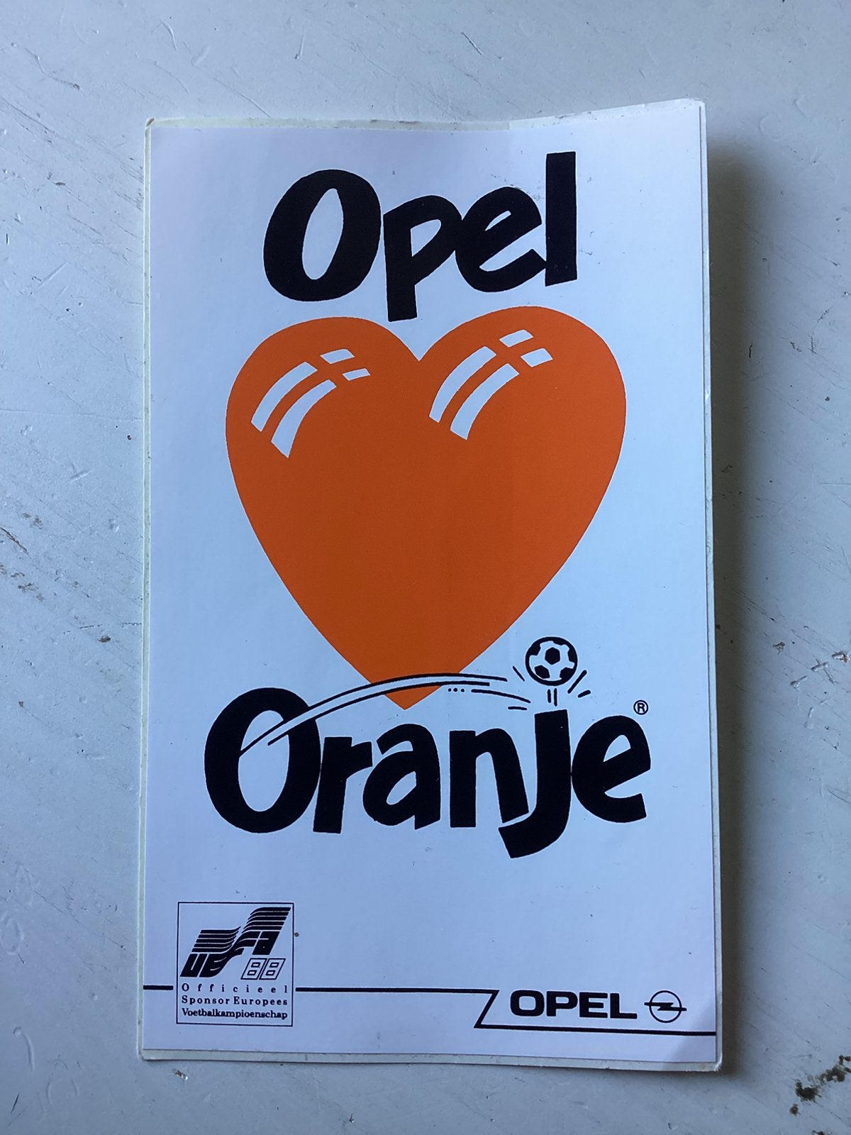 Sticker Opel loves Oranje, Verzamelen, Verzenden, Zo goed als nieuw, Auto of Motor