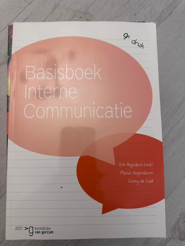 Basisboek interne communicatie, Ophalen of Verzenden, Beta, Zo goed als nieuw, HBO