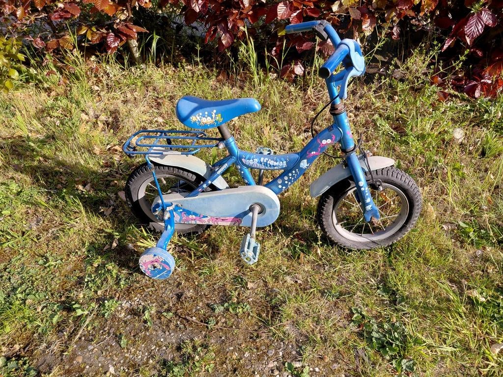 Blauwe kinderfiets met zijwieltjes - 16 inch, Ophalen of Verzenden