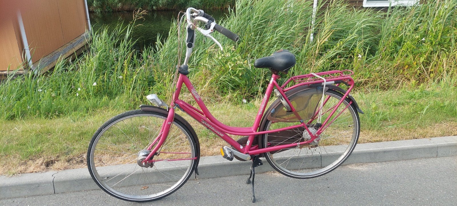 Roze Batavus damesfiets met lage instap, Batavus, Ophalen of Verzenden, 50 tot 53 cm, Trommelrem