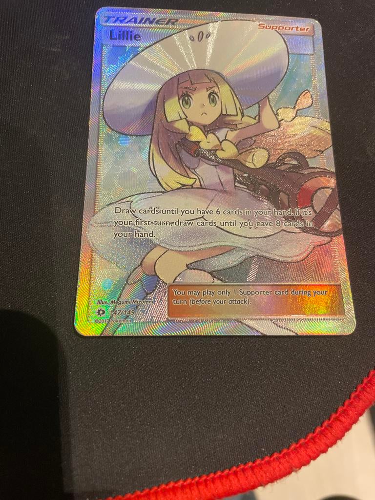 Trainer Lillie Pokémonkaart 147/149 - Mint Conditie, Ophalen of Verzenden, Zo goed als nieuw, Losse kaart, Foil
