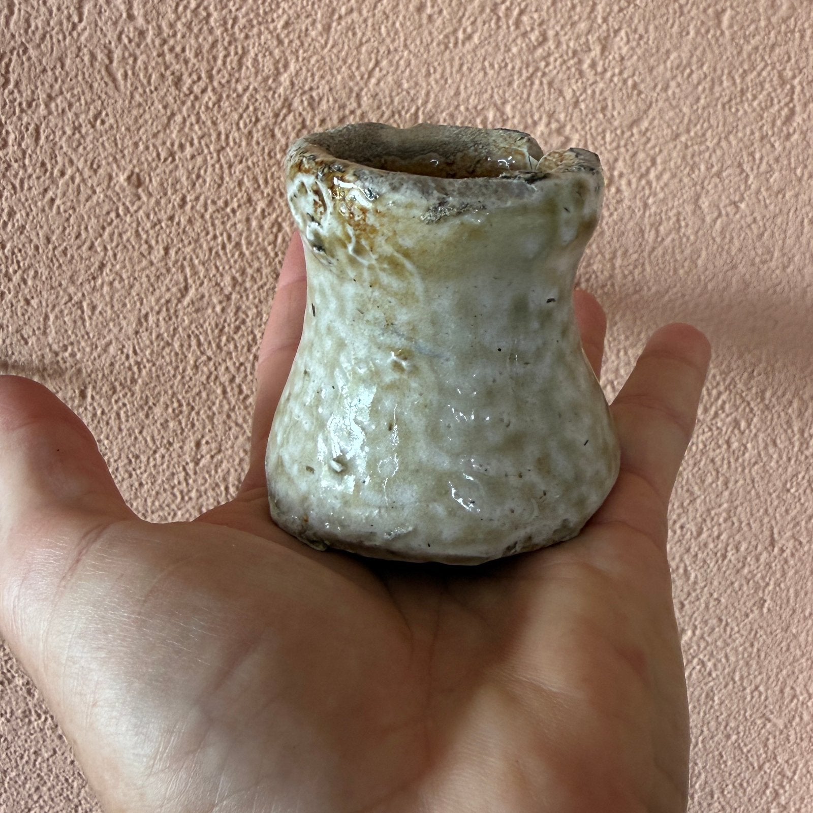 Bodemvondst beerputvondst Delft zeldzaam type zalfpot, Ophalen of Verzenden