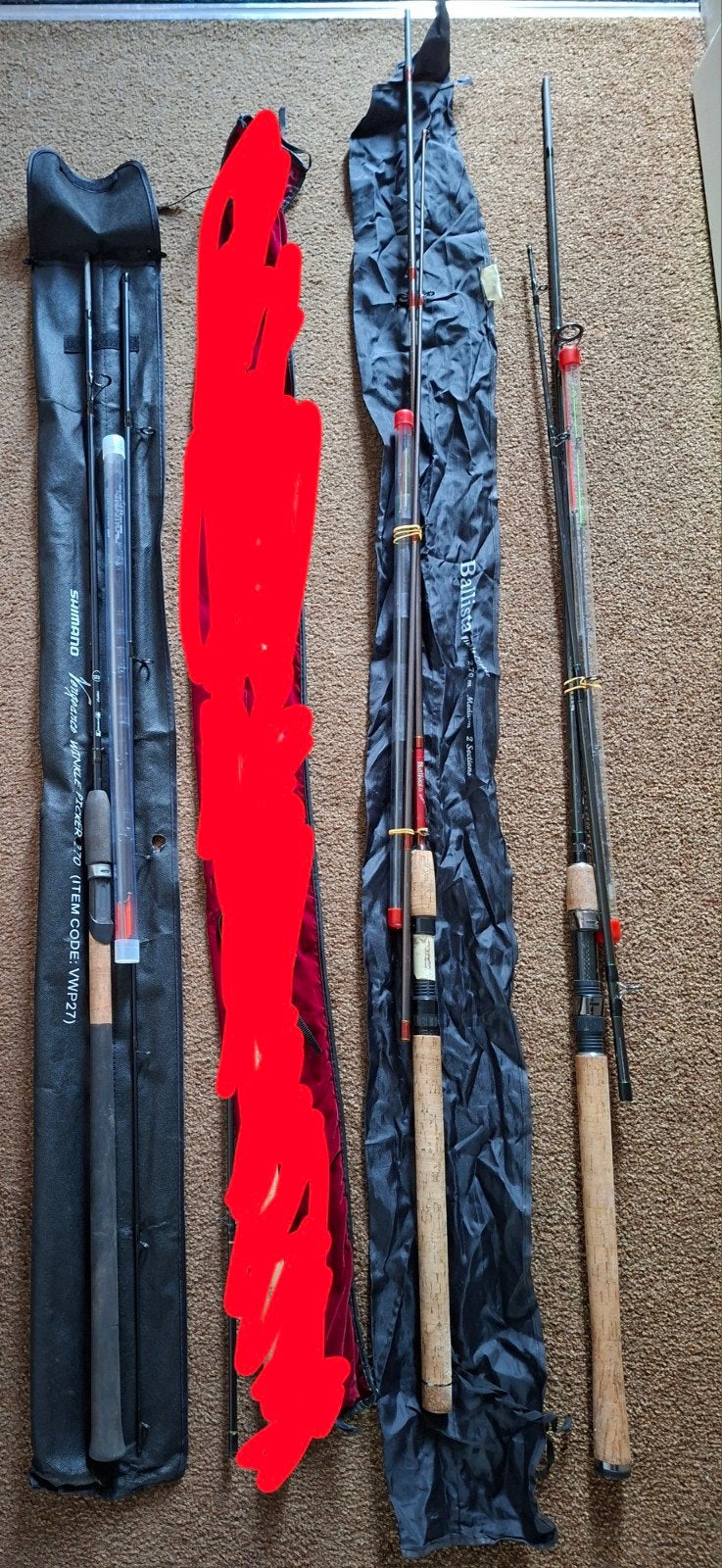 Diverse hengels (Shimano, Ballista, Arca), Watersport en Boten, Ophalen, Werphengel