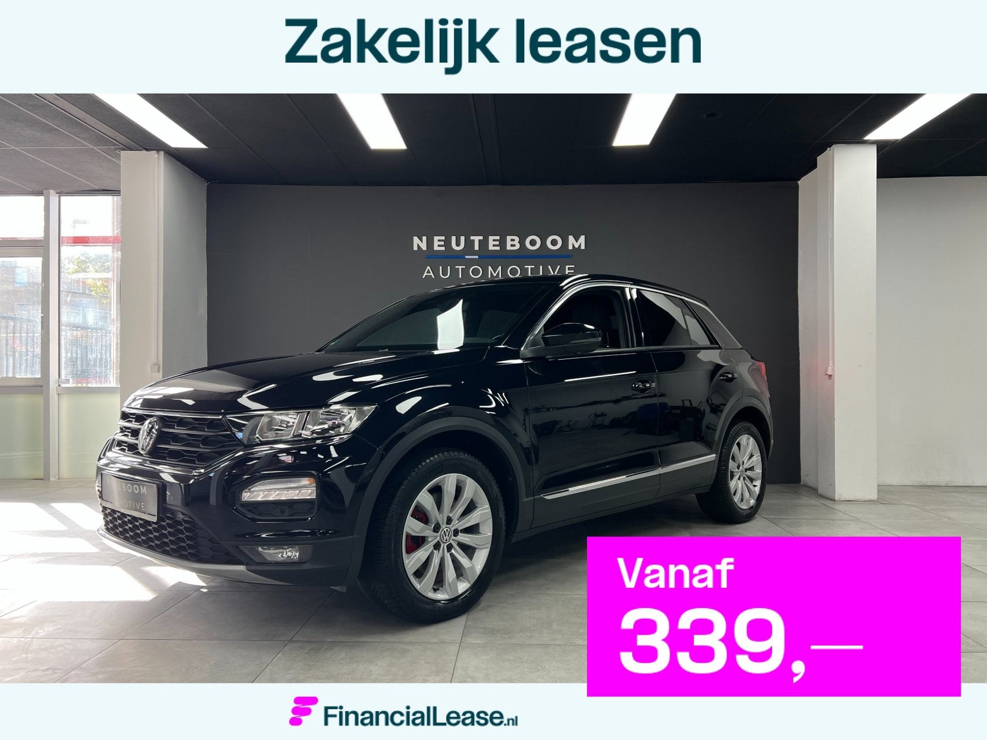 Volkswagen T-Roc 1.5 TSI Sport |ACC|Side Assist| Elek.koffer, Stof, Zwart, 4 cilinders, 150 pk