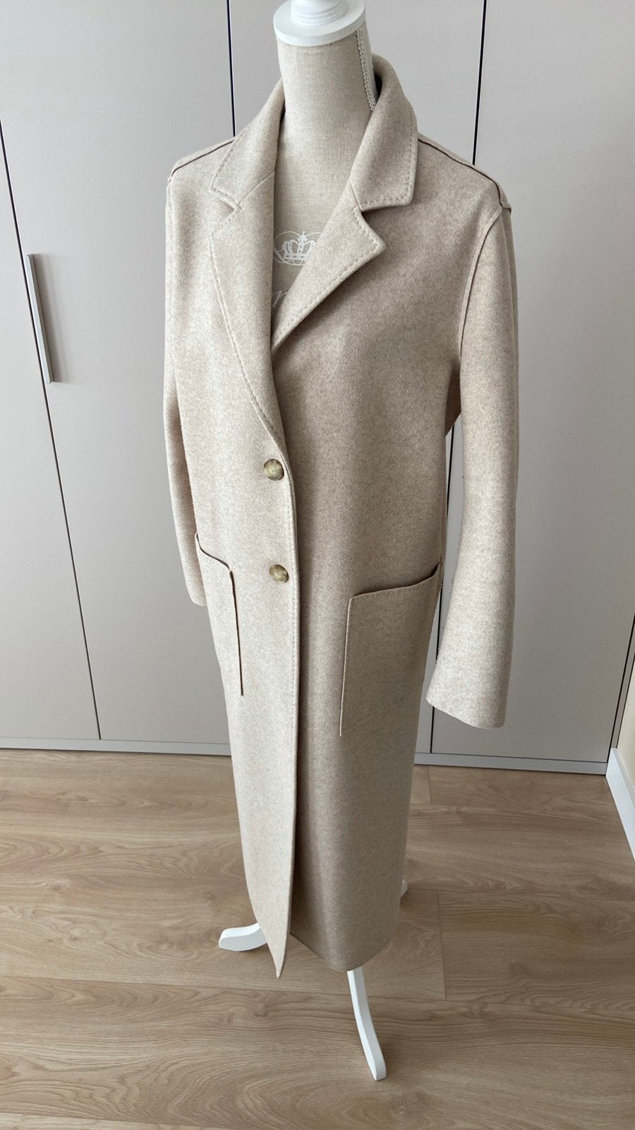 Beaumont lange jas - Maat 36 (S), Kleding | Dames, Ophalen of Verzenden, Zo goed als nieuw, Maat 36 (S), Beige