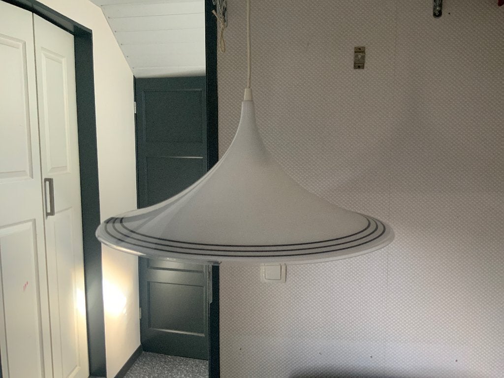 Space age heksenhoed hanglamp vintage, Kunststof, Gebruikt, Space age, E27 (groot)