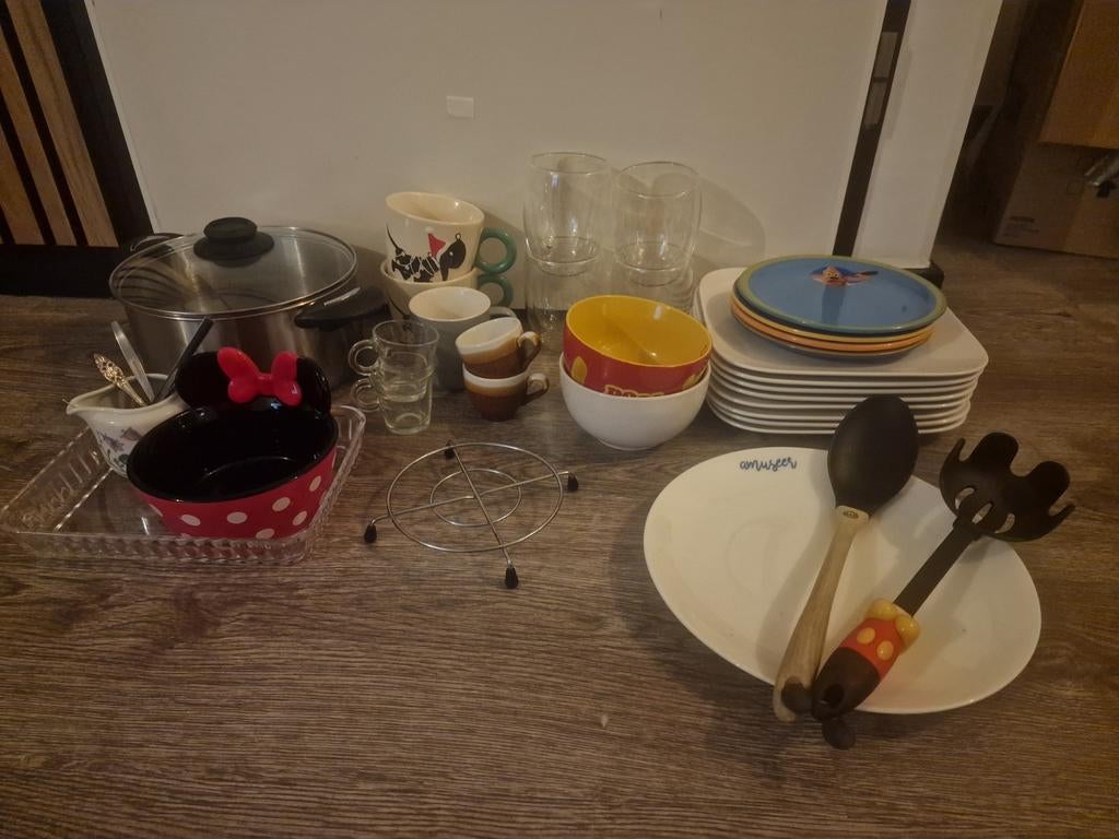 Grote partij keukengerei: pannen, servies, bestek en meer, Ophalen, Metaal, Meerkleurig, Overige merken