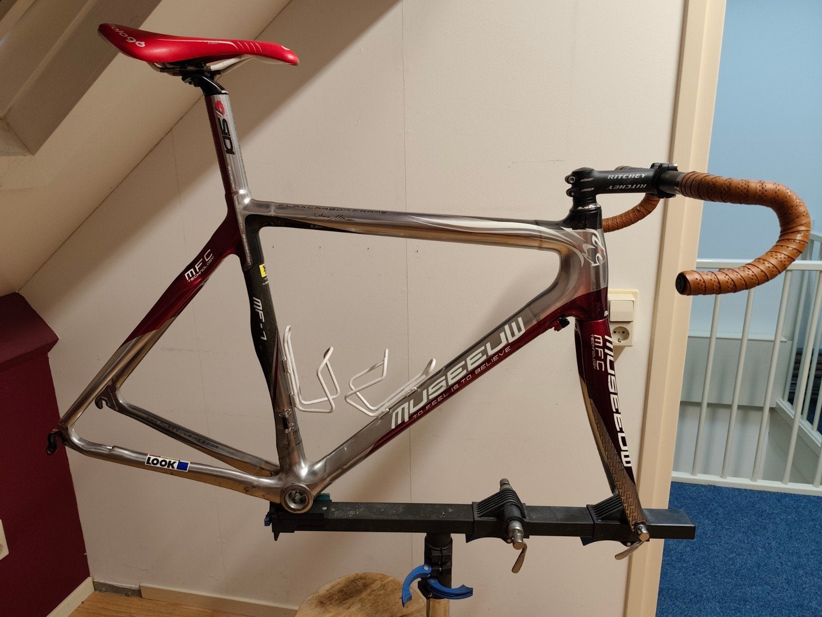 Museeuw MF-1 carbon raceframe., Ophalen of Verzenden, Frame, Carbon