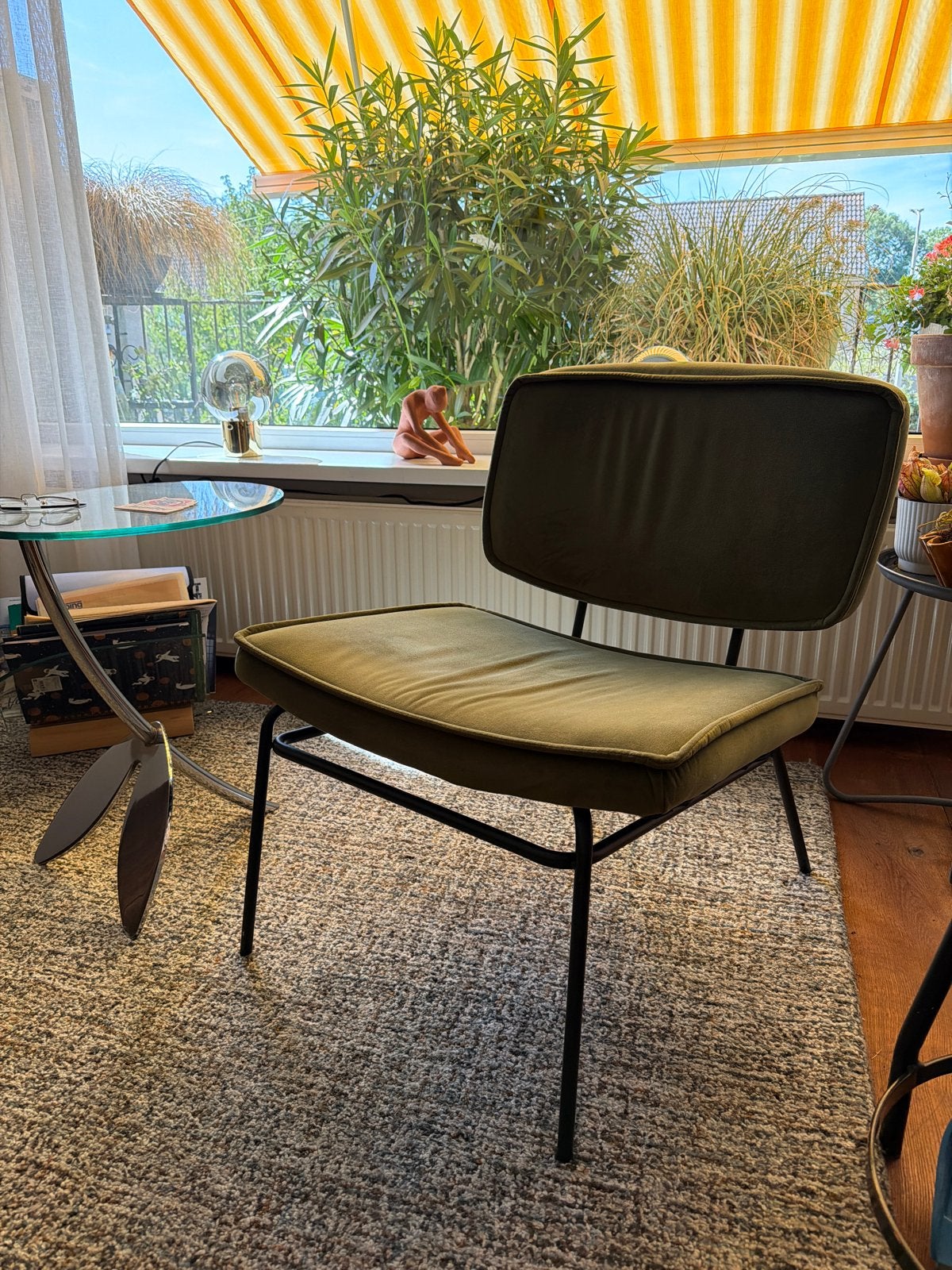 Velvet Bye Boo  fauteuil met metalen frame, Ophalen, Gebruikt, Overige kleuren, Metaal