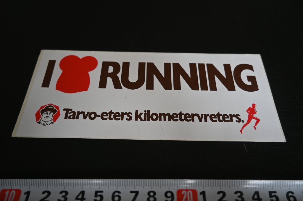 sticker I LOVE RUNNING  Tarvo-eters kilometervreters, Ophalen of Verzenden, Zo goed als nieuw