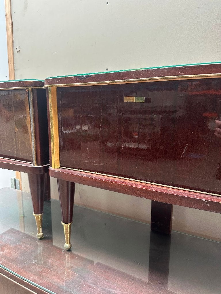 Jaren 60 complete slaapkamer zie laatse foto s!!,  hoogglans, Ophalen, Gebruikt, Tweepersoons, Vintage , jaren 60