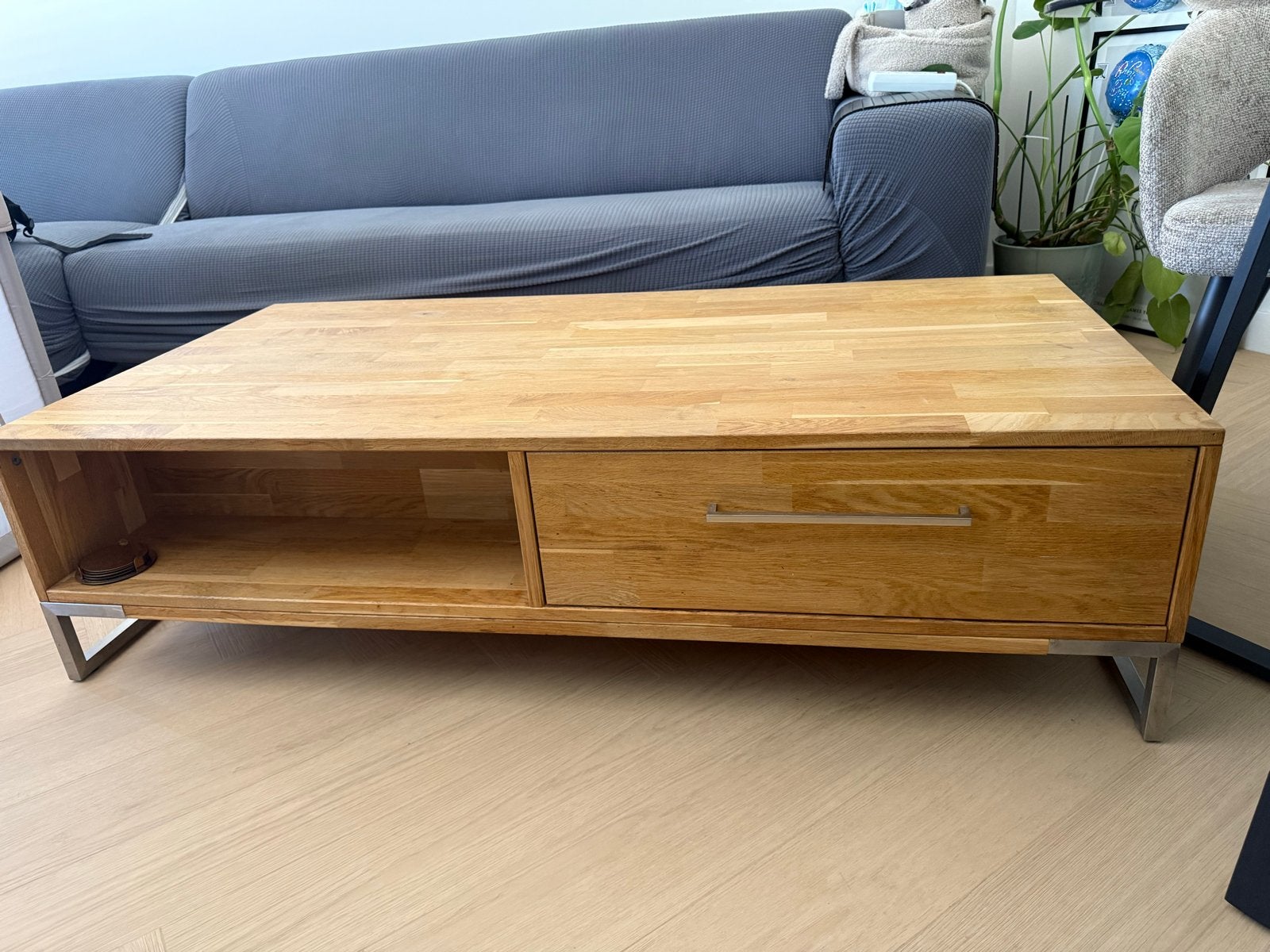 Houten Salon- en TV-meubel Set - Zo goed als nieuw twv €2200, Ophalen, 100 tot 150 cm, 50 tot 100 cm, Zo goed als nieuw