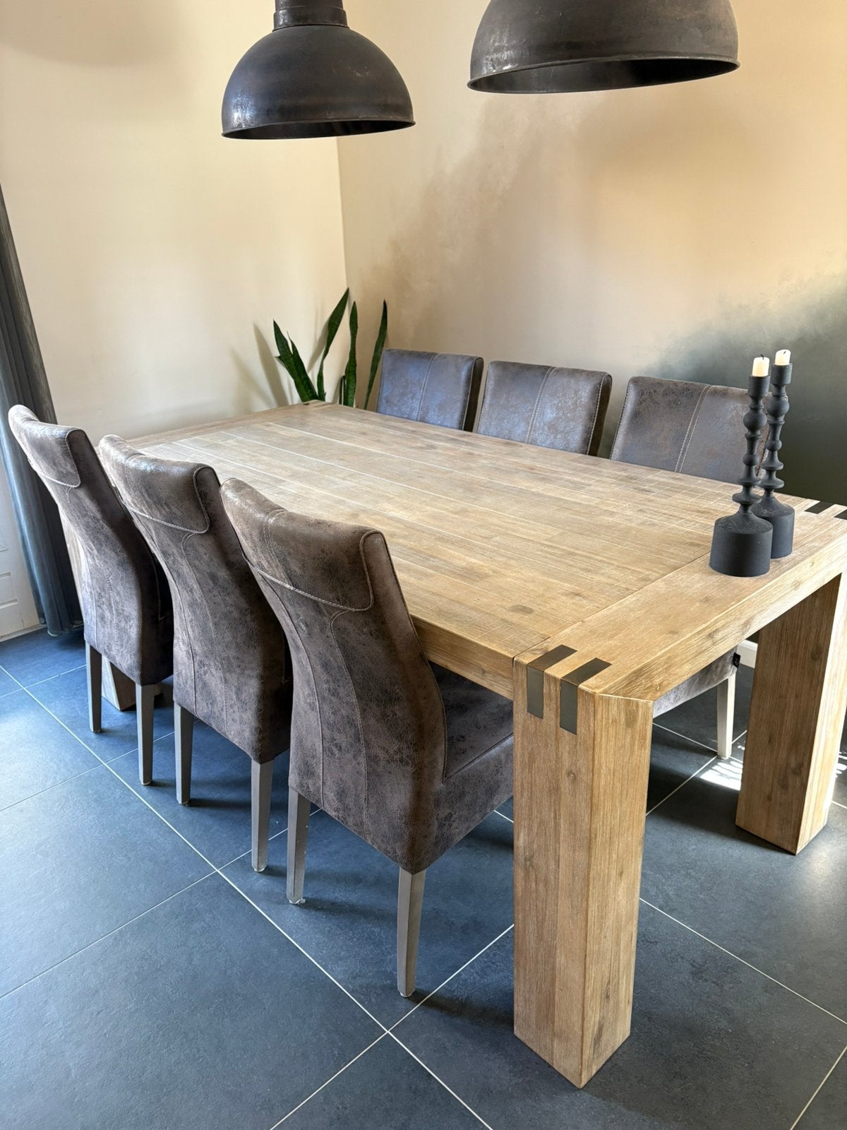 Complete landelijke industriële eet/woonkamer set, Ophalen