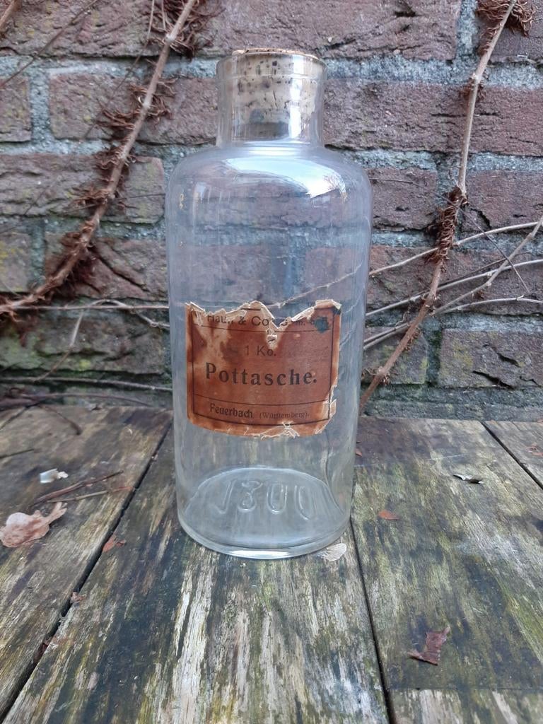 Oude apothekers fles, Antiek en Kunst, Curiosa en Brocante, Ophalen of Verzenden