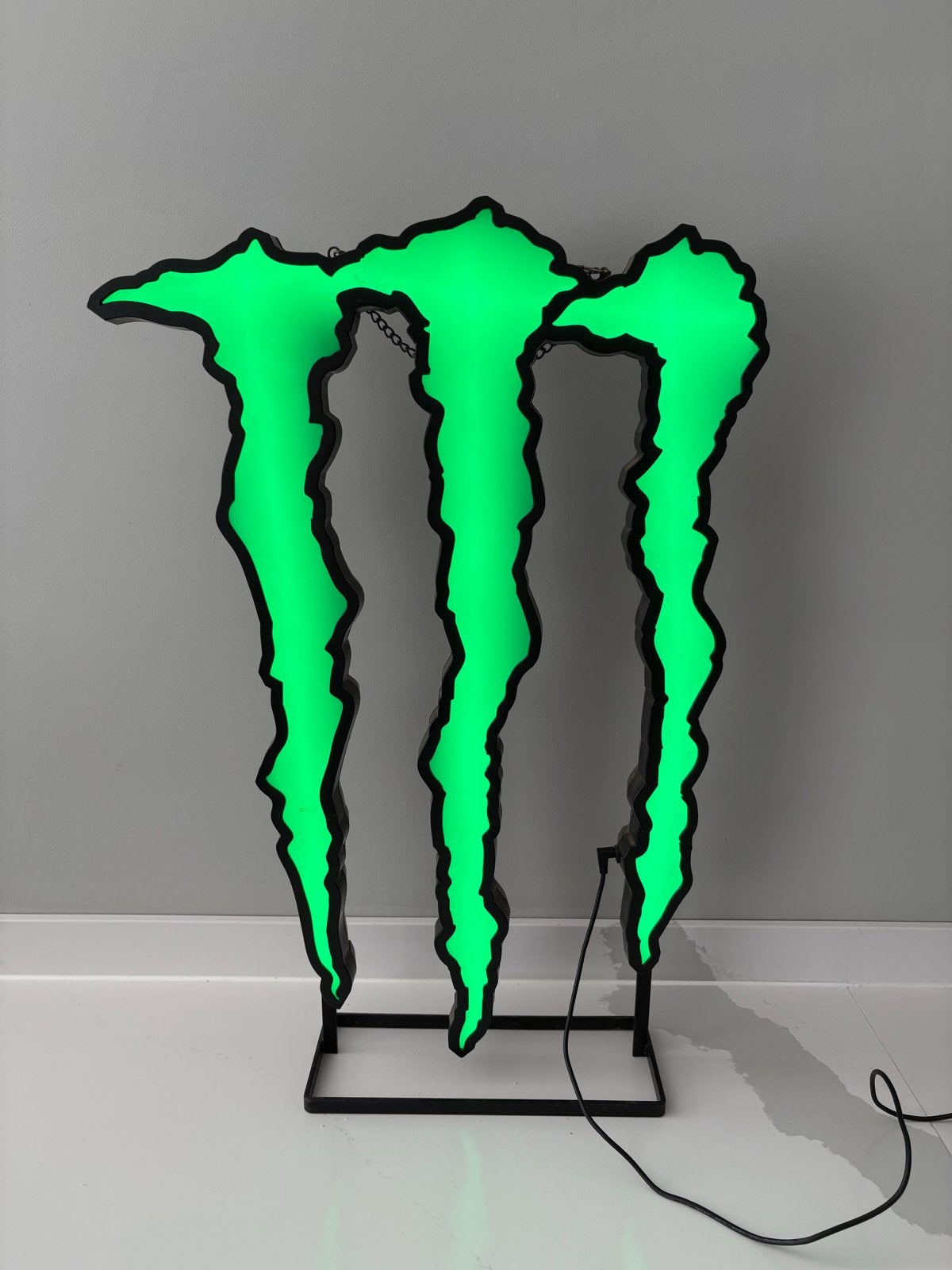 Grote Monster Energy Lichtbak - +/- 70 cm Hoog, Verzenden, Zo goed als nieuw, Lichtbak of (neon) lamp