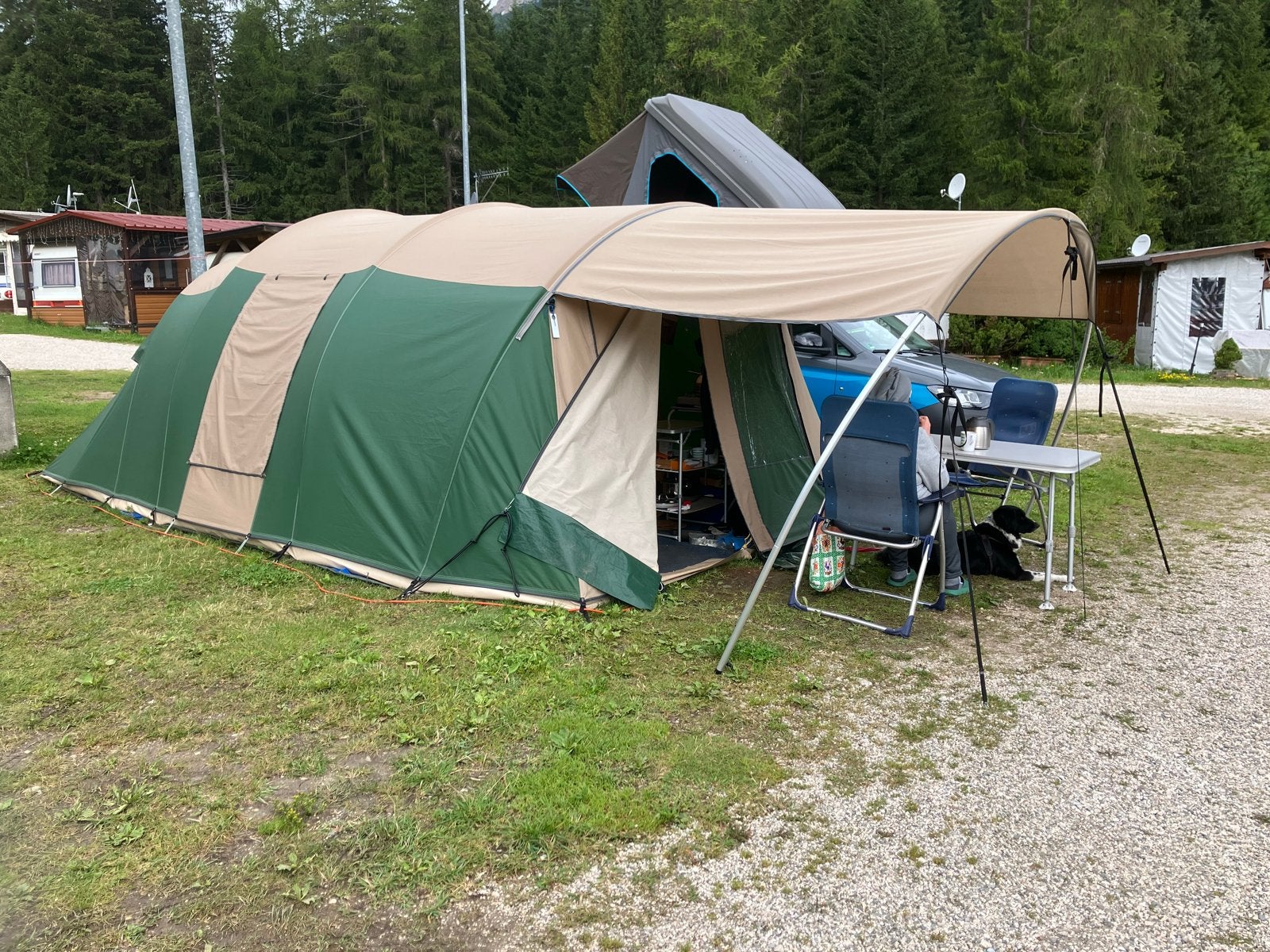 Falco Zeearend 4 Tunneltent met complete inrichting, Ophalen, Gebruikt, Tot en met 4