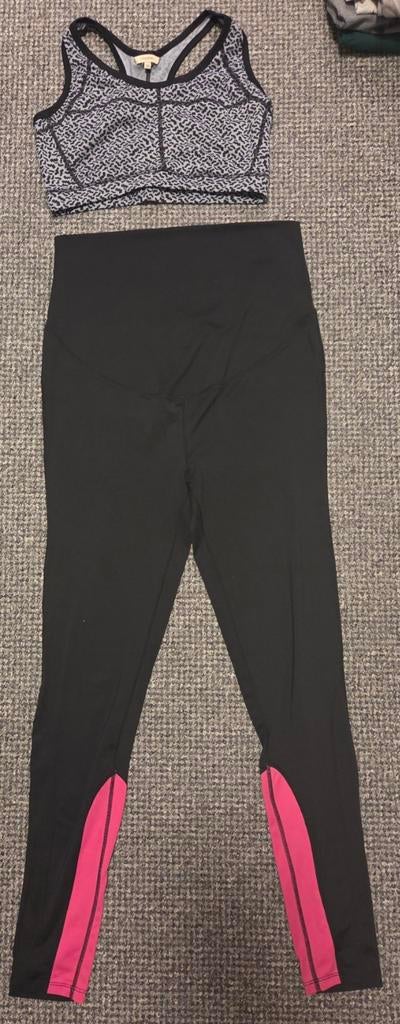 Zwangerschaps sportkleding set - Noppies, Kleding | Dames, Positiekleding, Zo goed als nieuw, Maat 38/40 (M), Zwart, Ophalen of Verzenden