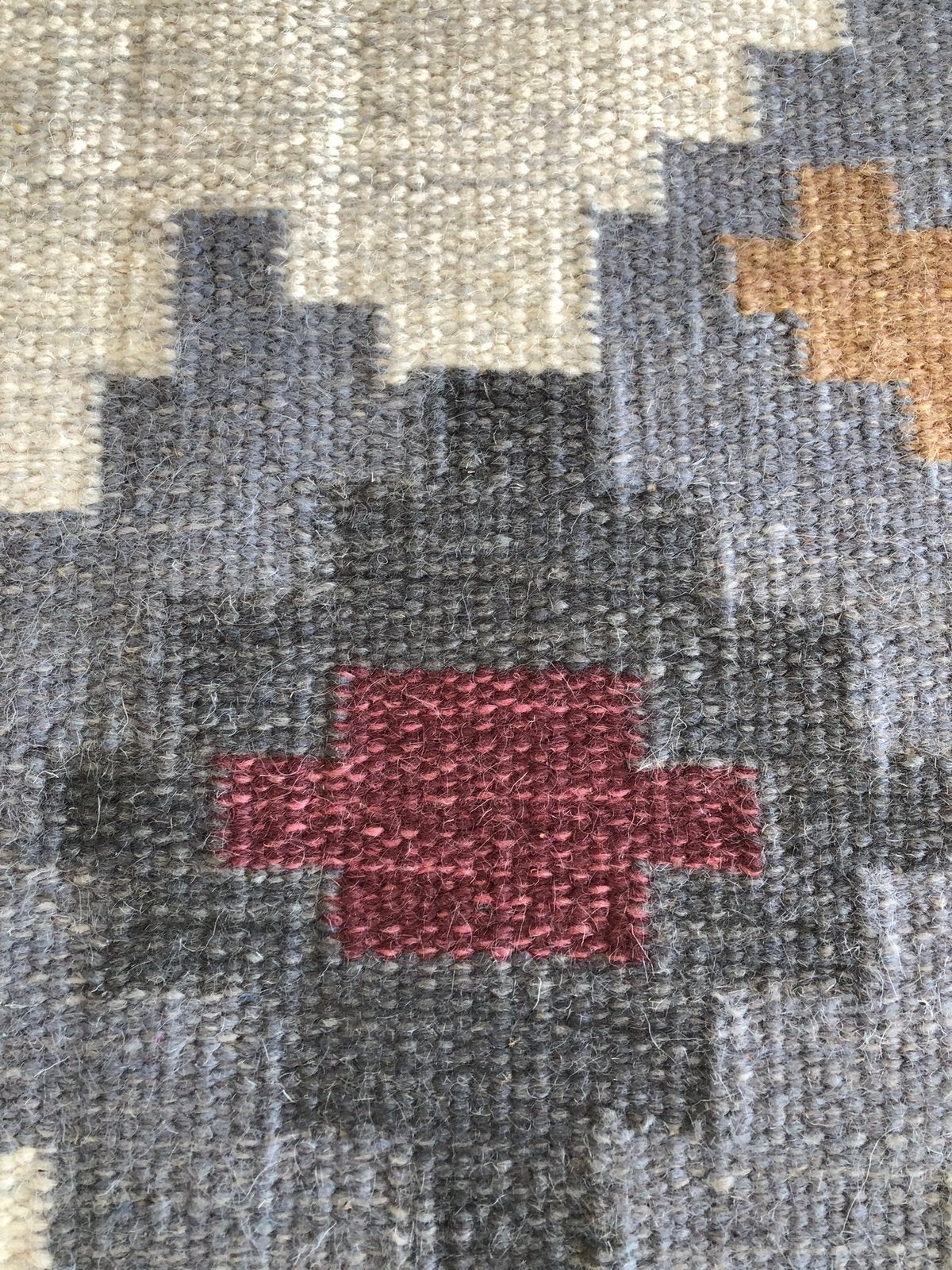 Handgeweven NIEUW wollen vloerkleed 200x140cm Rollakan, Crème, 100 tot 150 cm, Geen, Geen