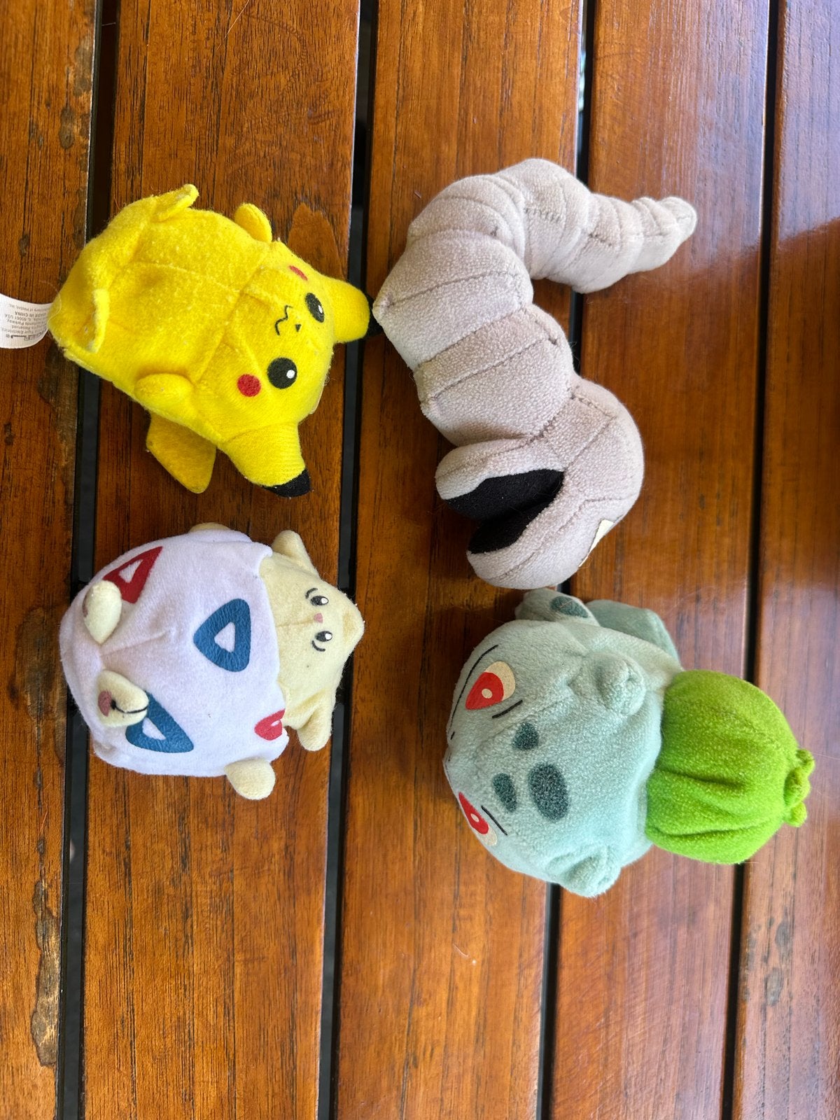 Pokémon Knuffels: Pikachu, Togepi, Bulbasaur en Zandworm, Gebruikt, Overige typen, Ophalen of Verzenden, Middelgroot (20 tot 80 cm)