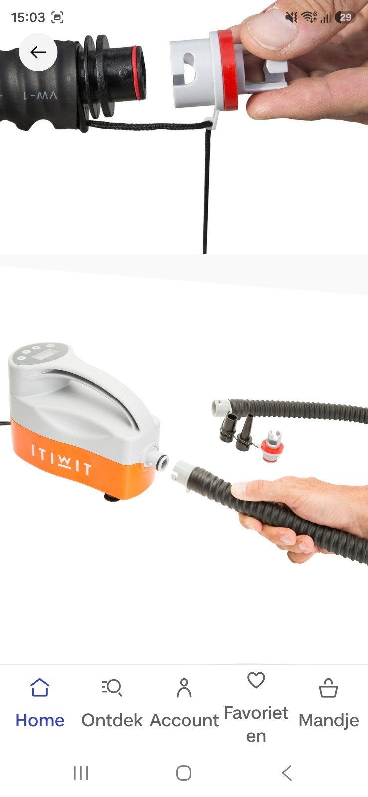 Tribord Elektrische SUP Pomp 12V - Nieuwstaat, Watersport en Boten, Ophalen, Zo goed als nieuw, Overige typen