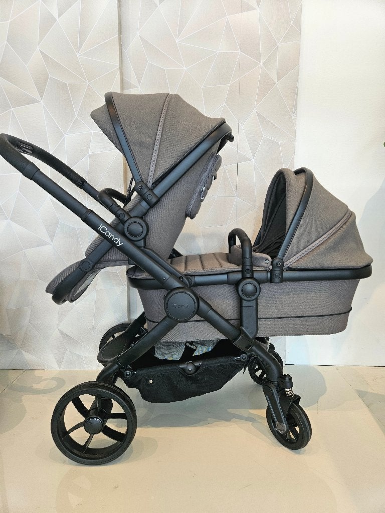 ICandy Peach 7 Duowagen - Essentiel Bundel - Porcini Black, Ophalen of Verzenden, Zo goed als nieuw