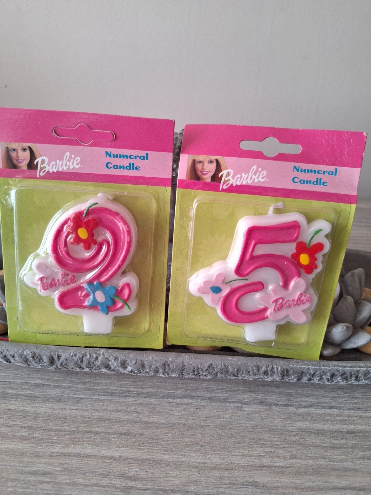 Barbie Nummertje Kaarsen - Nummer 2 en 5, Ophalen of Verzenden, Zo goed als nieuw, Versiering, Verjaardag