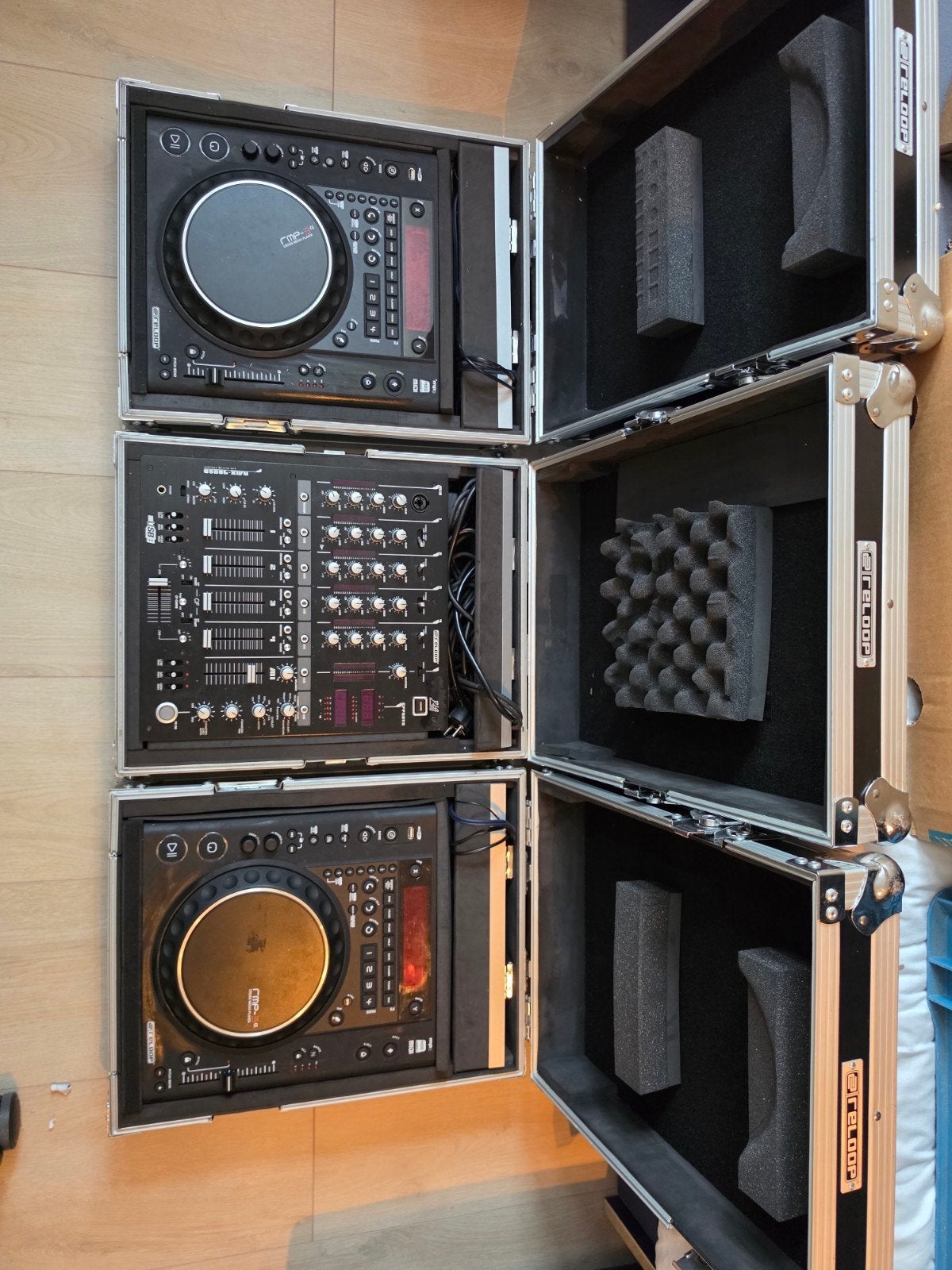 DJ Set Reloop 2x RMP-3 met RMX-40 en Flightcases, Ophalen, Zo goed als nieuw, Dj-set, Reloop