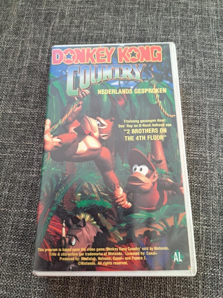 Donkey Kong Country VHS - Nederlands Gesproken, Cd's en Dvd's, VHS | Film, Gebruikt, Actie en Avontuur, Alle leeftijden, Ophalen of Verzenden