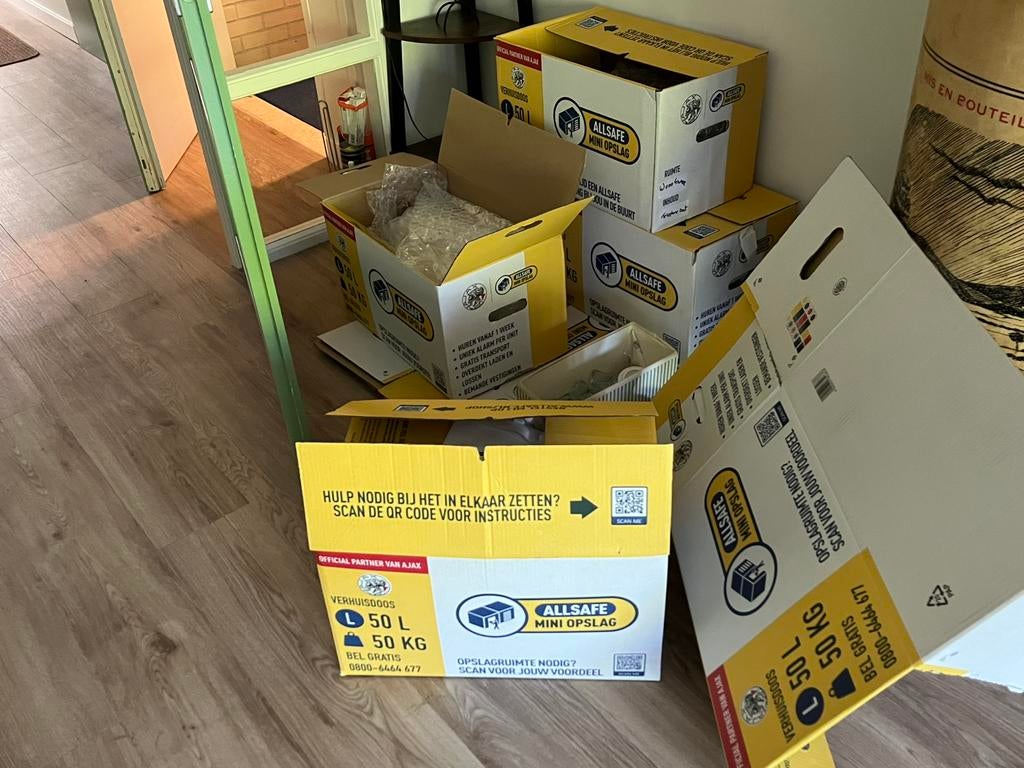 verhuis dozen, Doe-het-zelf en Verbouw, Ophalen, 50 tot 75 cm, Minder dan 35 cm, Minder dan 40 cm
