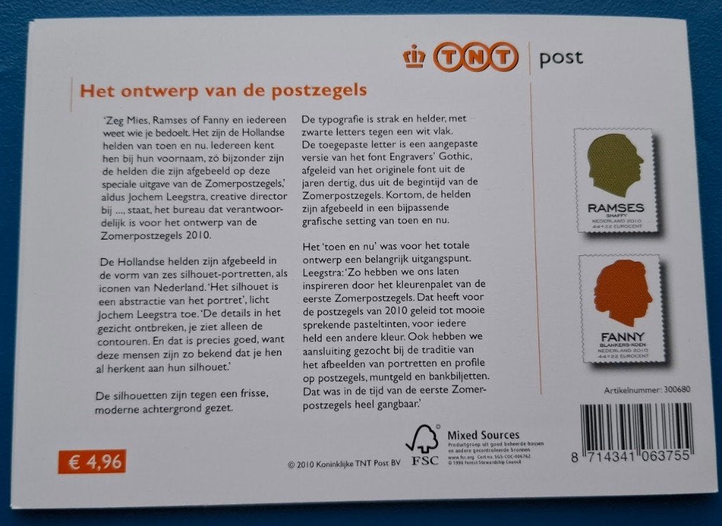 Postzegelmapje 412 - Zomerpostzegels 2010, Postzegels en Munten, Postzegels | Nederland, Ophalen of Verzenden, Na 1940, Postfris