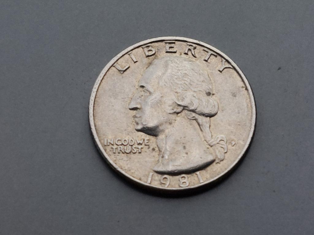 QUARTER DOLLAR 1981, Ophalen of Verzenden, Noord-Amerika, Losse munt