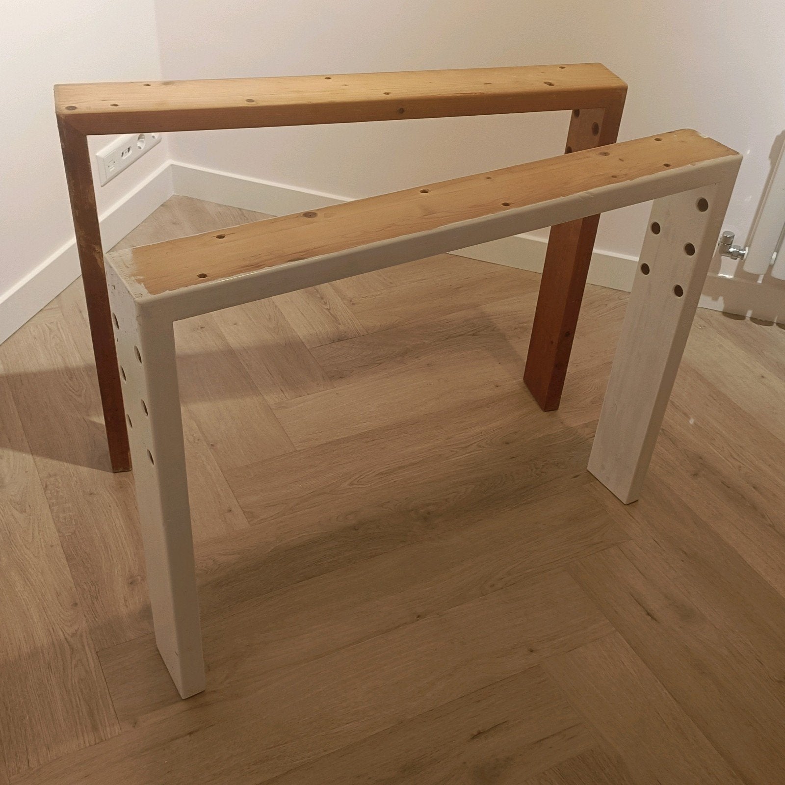 Lundia tafel/bureau poten - 69cm hoog, 90,5cm breed, Ophalen, Tafelpoot, Gebruikt, 50 tot 100 cm