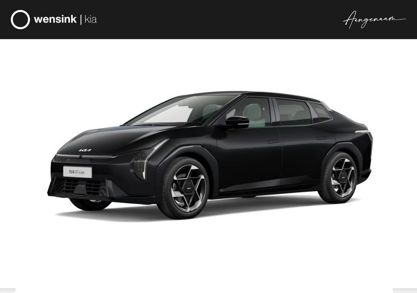 Kia EV4 Fastback GT-Line Business Edition 81.4 kWh | Stoel-, 81 kWh, 1800 kg, 510 min, Zwart