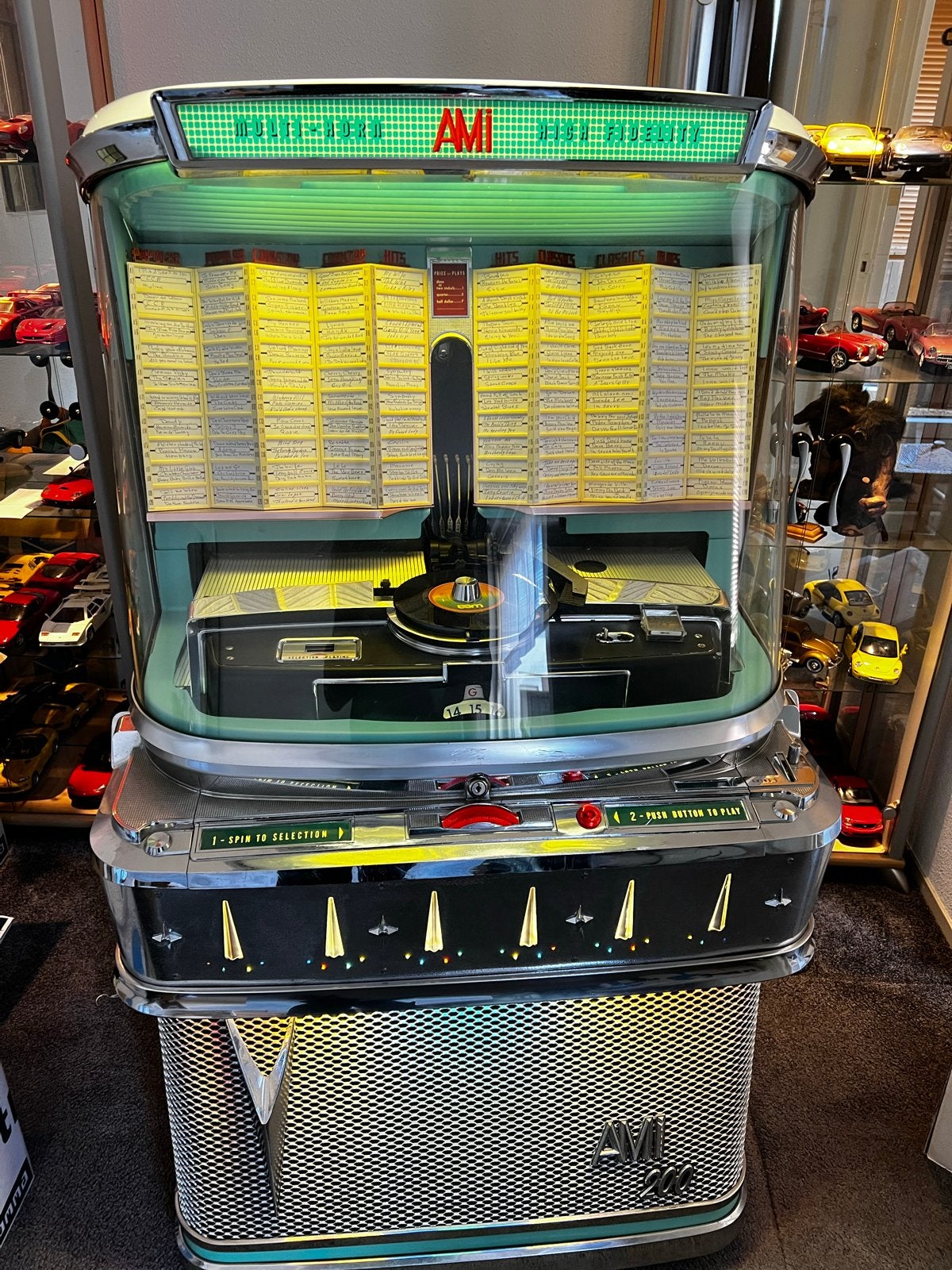 AMI Jukebox - Vintage Muziekautomaat met Singles, Verzamelen, Gebruikt, 1950 tot 1960, Ami, Ophalen