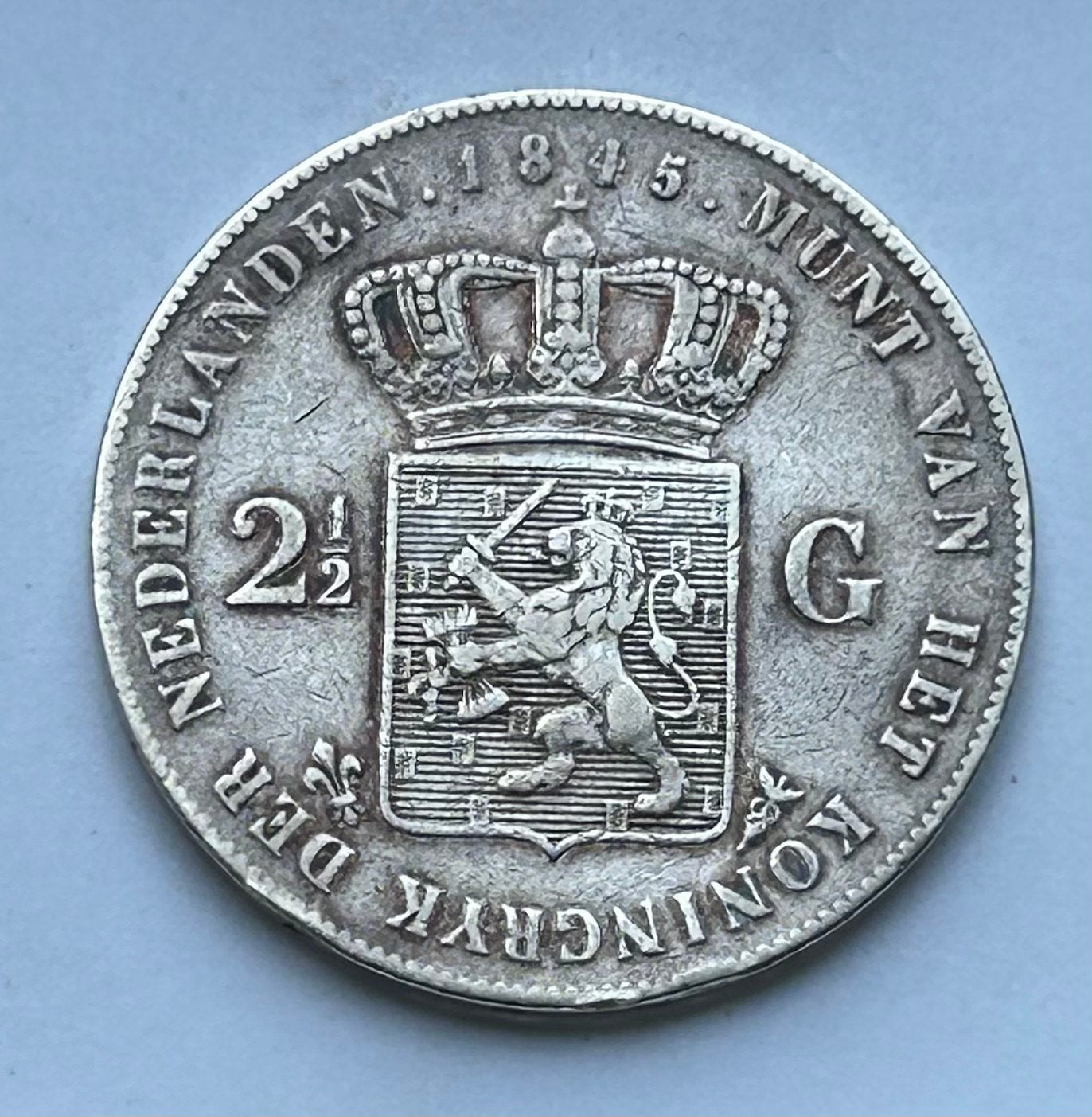 Rijksdaalder 1845, Ophalen of Verzenden, 2½ gulden