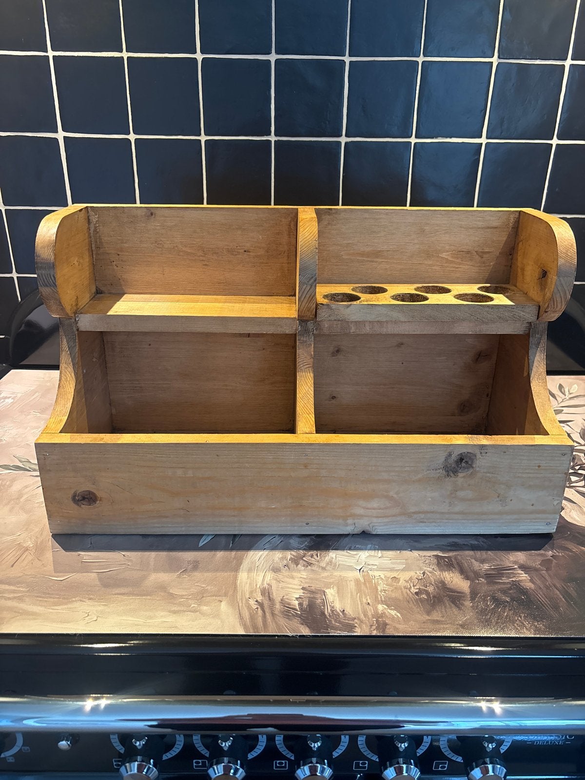 Grote houten gruttersbak met eierrekje, Ophalen of Verzenden