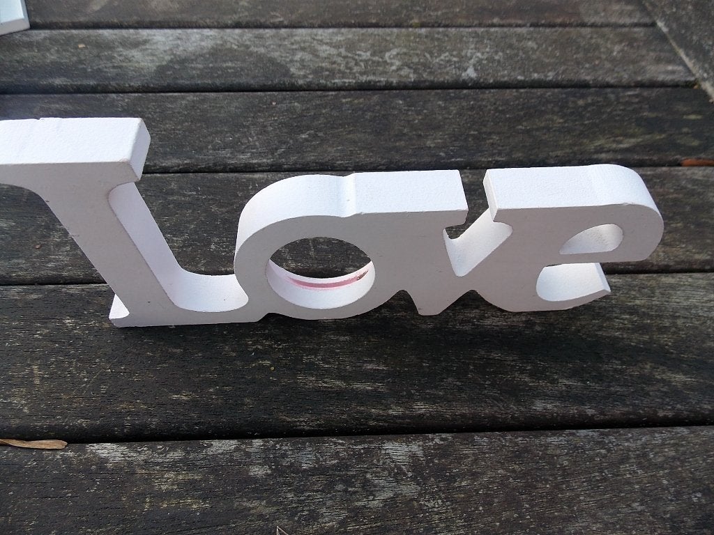 Houten letters LOVE, Letters en cijfers, Ophalen of Verzenden, Gebruikt, Hout