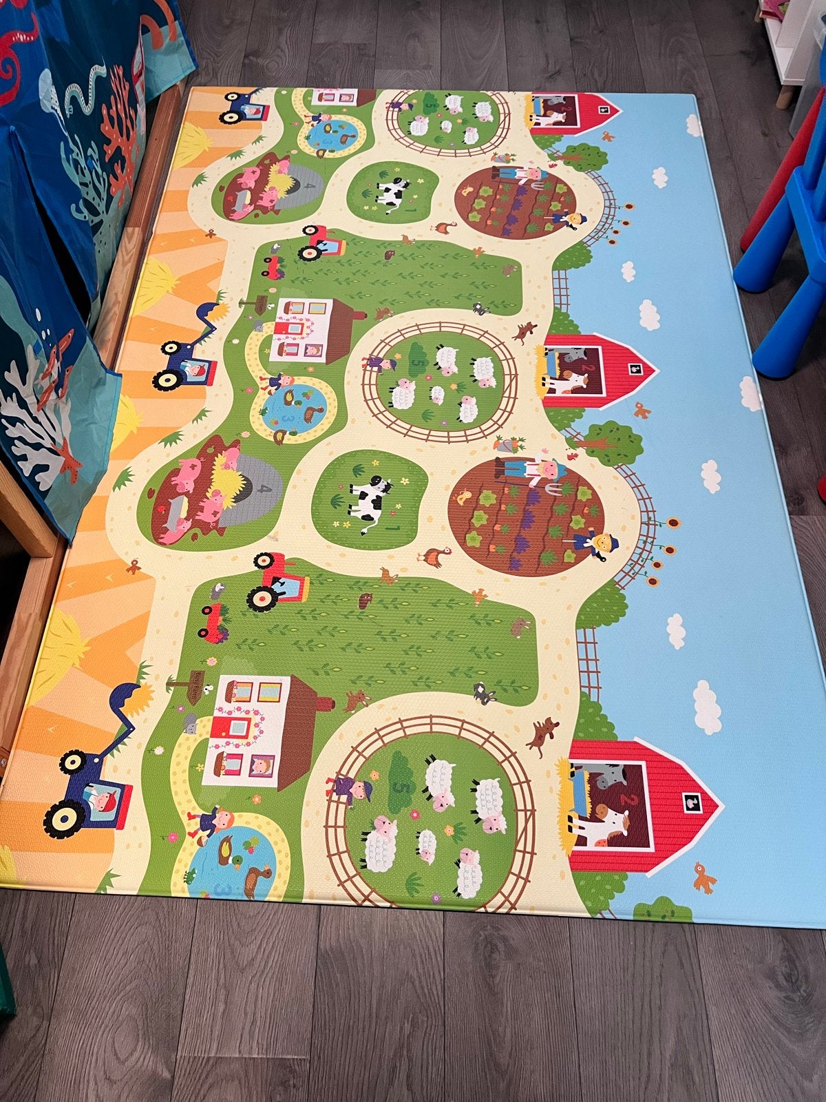 Dwinguler speelmat - Boerderij & Dieren (met vlekjes), Ophalen, Gebruikt