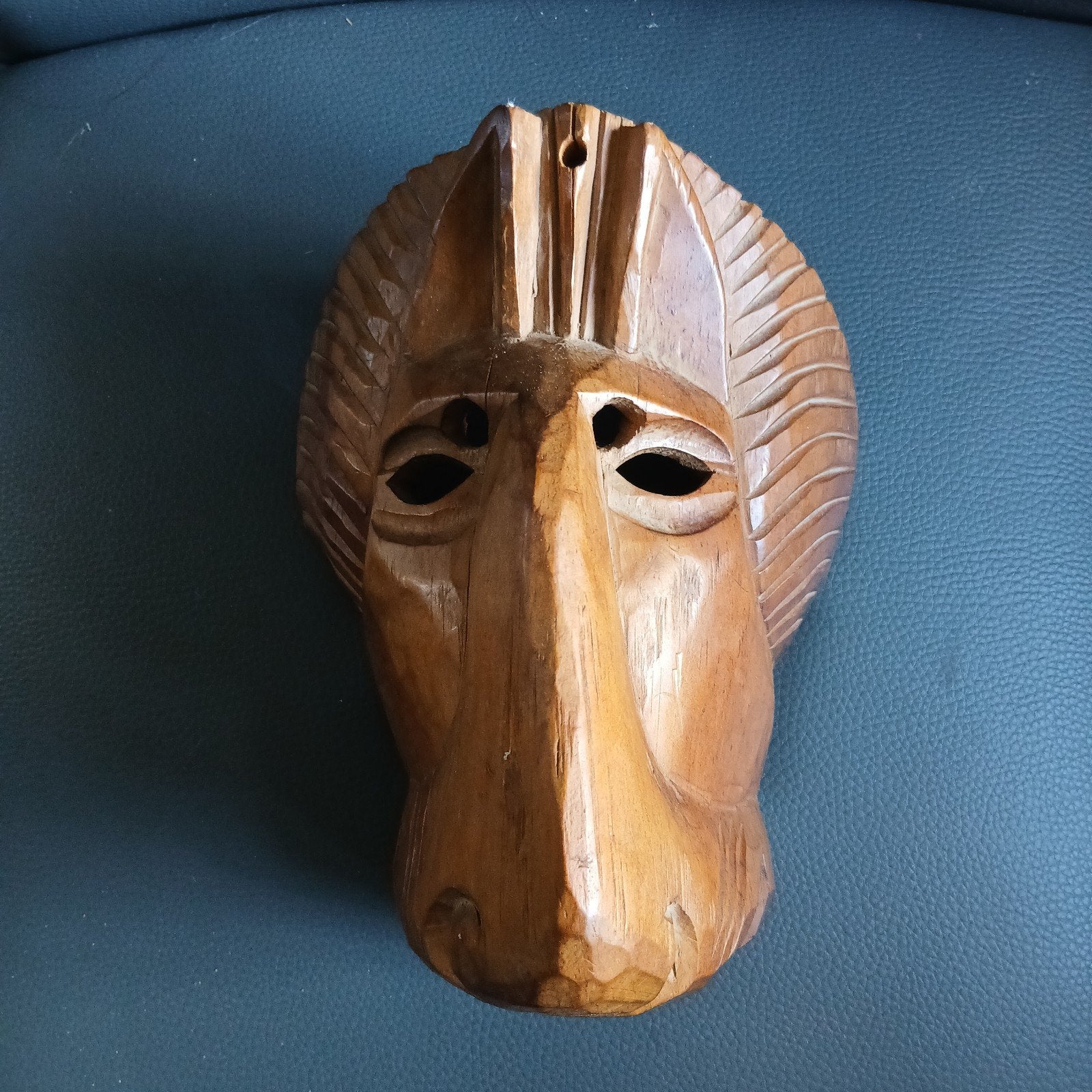 Houten "Leeuwenmasker" uit Afrika, leeuw masker, Antiek en Kunst, Kunst | Niet-Westerse kunst, Ophalen of Verzenden