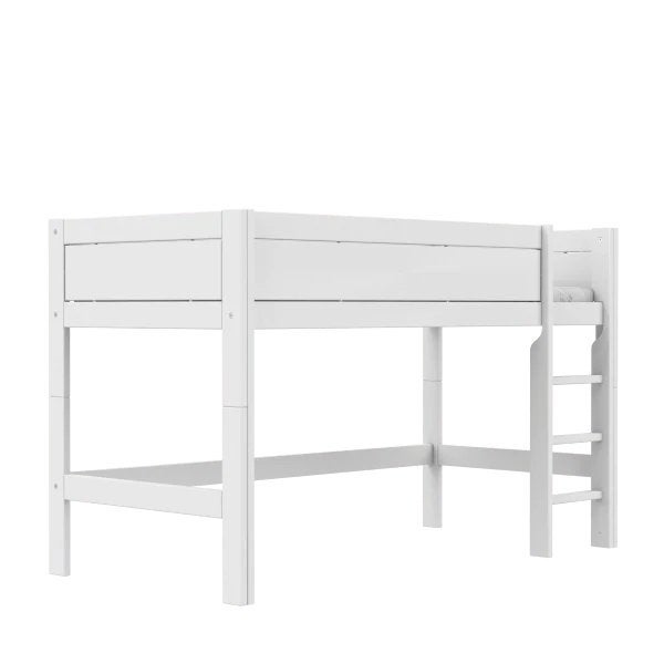 Lifetime halfhoogslaper whitewash piratenbord, Ophalen, 85 tot 100 cm, Gebruikt, Lattenbodem