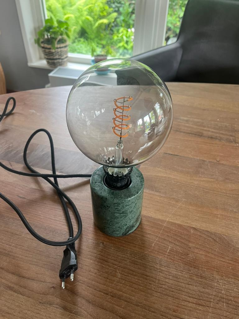 KARWEI tafellamp Sammy marmer groen, Ophalen of Verzenden, Zo goed als nieuw, Minder dan 50 cm