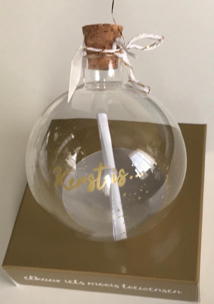 Glazen kerstbal waarin je een wens kan doen, Ophalen of Verzenden, Nieuw