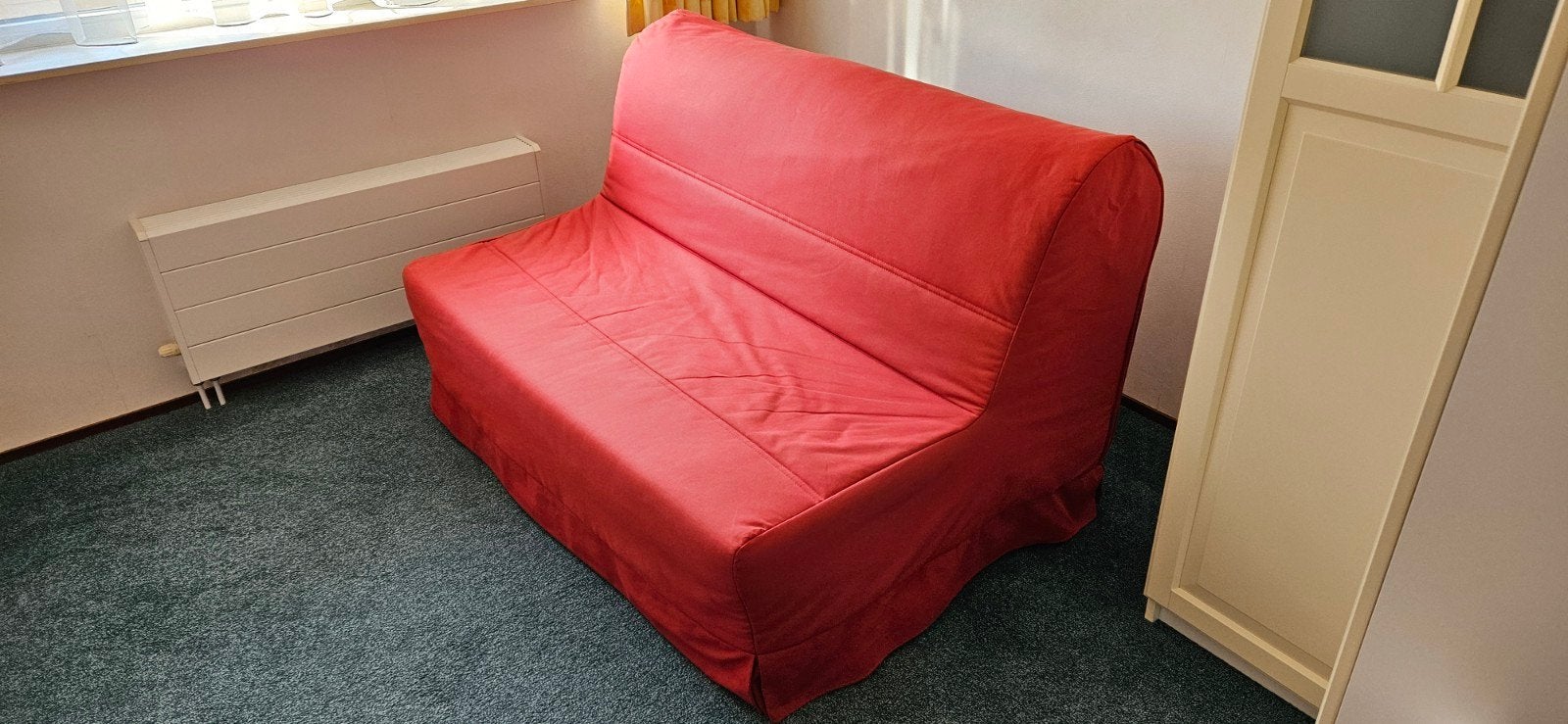 IKEA Lycksele slaapbank - Rood, Ophalen, Gebruikt, Tweepersoons, Rood