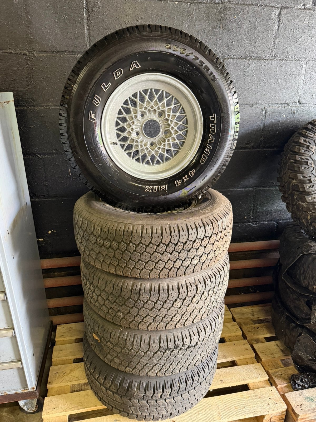 Set velgen BBS met banden 255/75 R15, Ophalen, Gebruikt